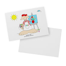 Load image into Gallery viewer, Artist Girl Blank Flat Note Cards