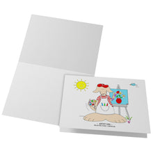 Load image into Gallery viewer, Artist Girl Blank Folded Note Cards
