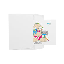 Load image into Gallery viewer, Beach Girl Blank Flat Note Cards