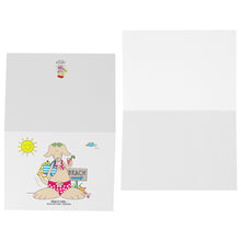 Load image into Gallery viewer, Beach Girl Blank Folded Note Cards