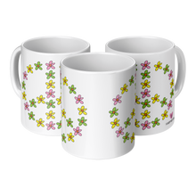 Load image into Gallery viewer, Daisy_Peace_Mug_3pc_Triangle_View_Mockup.png