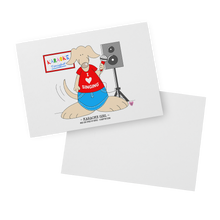 Load image into Gallery viewer, Karaoke_Girl_Blank_Flat_Note_Cards_H_Mockup_5_Mockup.png