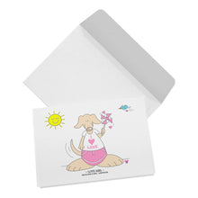 Load image into Gallery viewer, Love Girl Blank Folded Note Cards