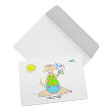 Load image into Gallery viewer, Peace & Love Girl Blank Folded Note Cards