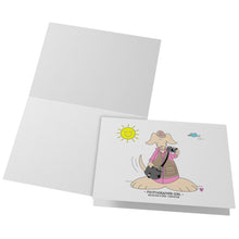 Load image into Gallery viewer, Photographer Girl Blank Folded Note Cards