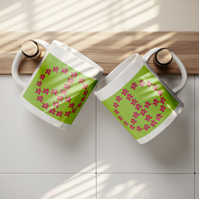 Load image into Gallery viewer, Red_Flower_Peace_Mug_Lifestyle_Hanging_Mockup.png