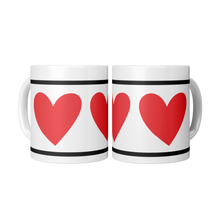 Load image into Gallery viewer, THREE_RED_HEARTS_2_Mugs_Center_Mockup.png