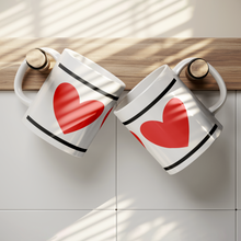 Load image into Gallery viewer, THREE_RED_HEARTS_Lifestyle_Hanging_Mockup.png