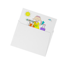 Load image into Gallery viewer, Travel_Girl_Blank_Flat_Note_Cards_H_Mockup_2_Mockup.png