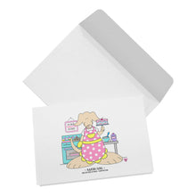 Load image into Gallery viewer, Baker Girl Blank Folded Note Cards
