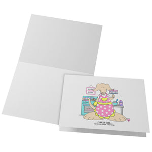 Baker Girl Blank Folded Note Cards