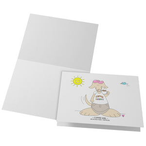 Coffee Girl Blank Folded Notecards