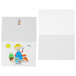 Garden Girl Blank Folded Note Cards