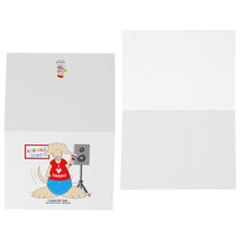 Load image into Gallery viewer, Karaoke Girl Blank Folded Note Cards
