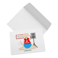 Load image into Gallery viewer, Karaoke Girl Blank Folded Note Cards
