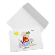 Load image into Gallery viewer, Market Girl Blank Folded Note Cards
