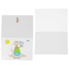 Load image into Gallery viewer, Peace &amp; Love Girl Blank Folded Note Cards
