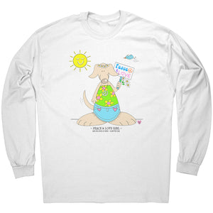 Peace & Love Girl Long Sleeved T-Shirt
