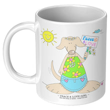 Load image into Gallery viewer, Peace and Love Girl Mug
