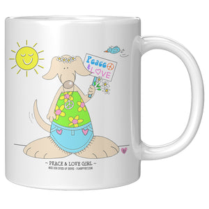 Peace and Love Girl Mug