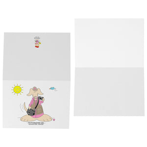 Photographer Girl Blank Folded Note Cards
