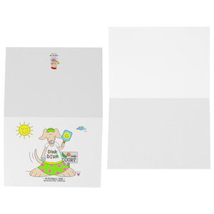 Pickleball Girl Blank Folded Note Cards