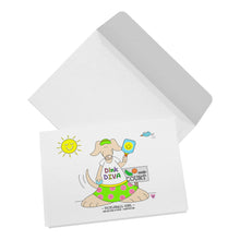 Load image into Gallery viewer, Pickleball Girl Blank Folded Note Cards
