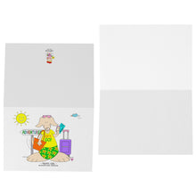 Load image into Gallery viewer, Travel Girl Blank Folded Note Cards
