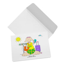 Load image into Gallery viewer, Travel Girl Blank Folded Note Cards
