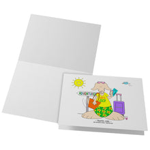 Load image into Gallery viewer, Travel Girl Blank Folded Note Cards
