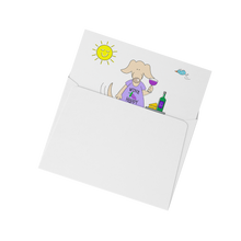 Load image into Gallery viewer, Wine_GIrl_Blank_Flat_Note_Cards_H_Mockup_2_Mockup.png
