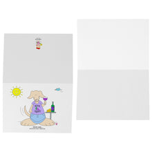 Load image into Gallery viewer, Wine GIrl Blank Folded Note Cards
