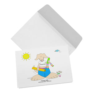 Yoga Girl Blank Folded Note Cards