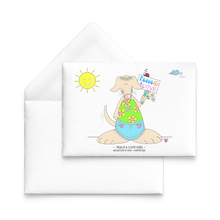 Load image into Gallery viewer, Peace and Love Girl Blank Flat Note Cards
