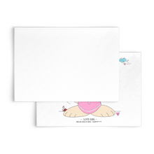 Load image into Gallery viewer, Love Girl Blank Flat Note Cards
